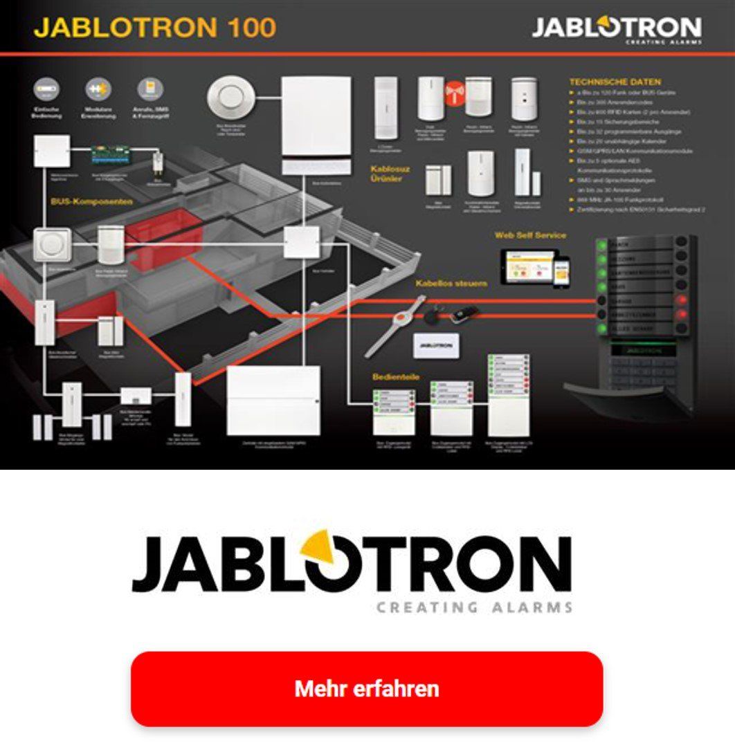 Jablotron Alarmsysteme | Wisotzki Sicherheitstechnik