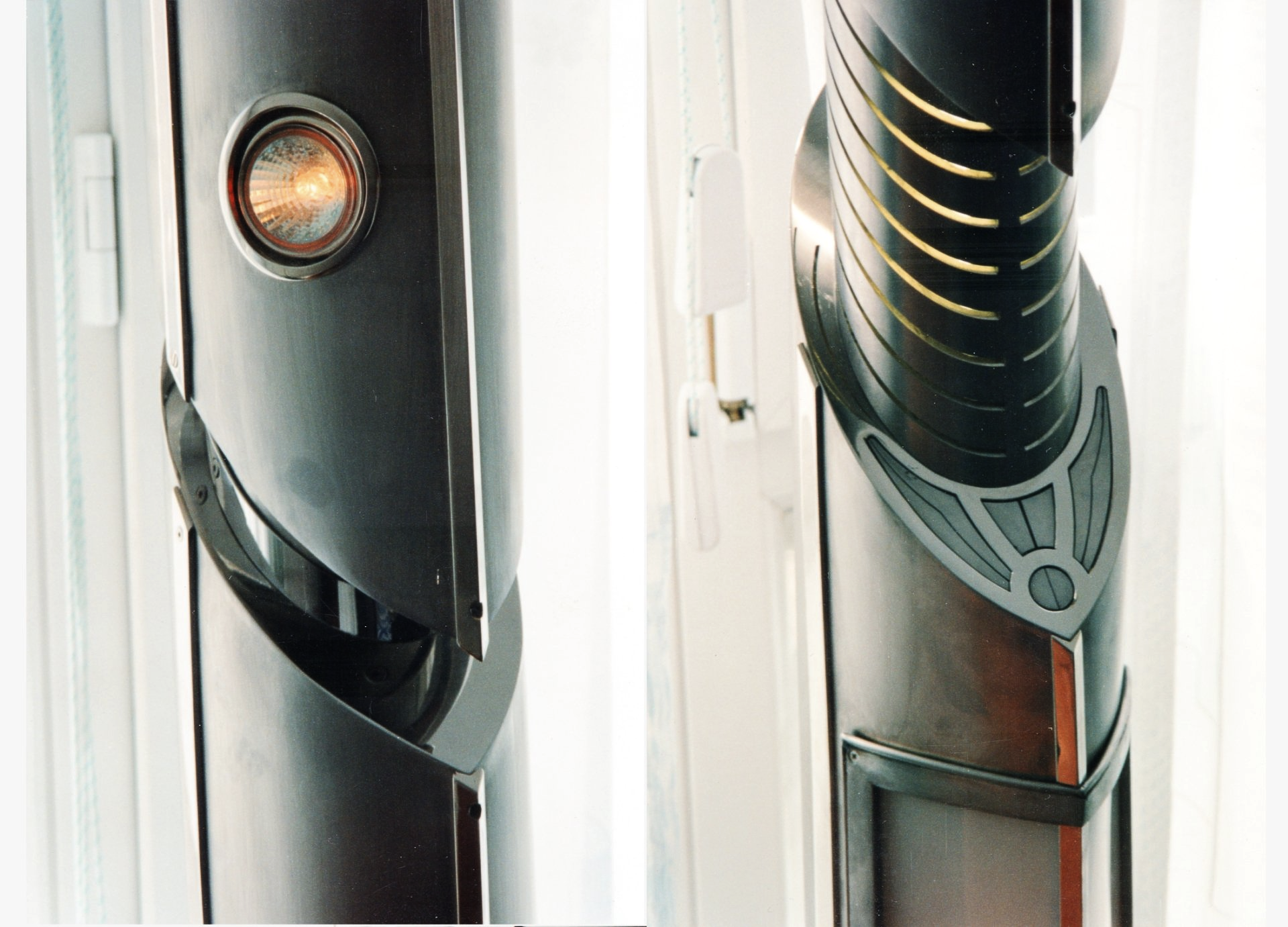 Leuchtskulptur - Edelstahl poliert