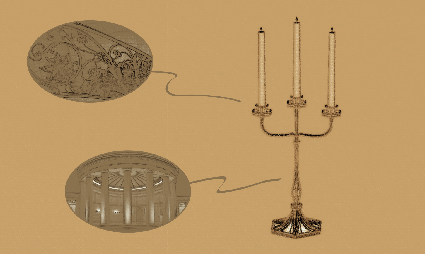 Kerzenleuchter-Stilrichtung - Jugendstil und Klassizismus