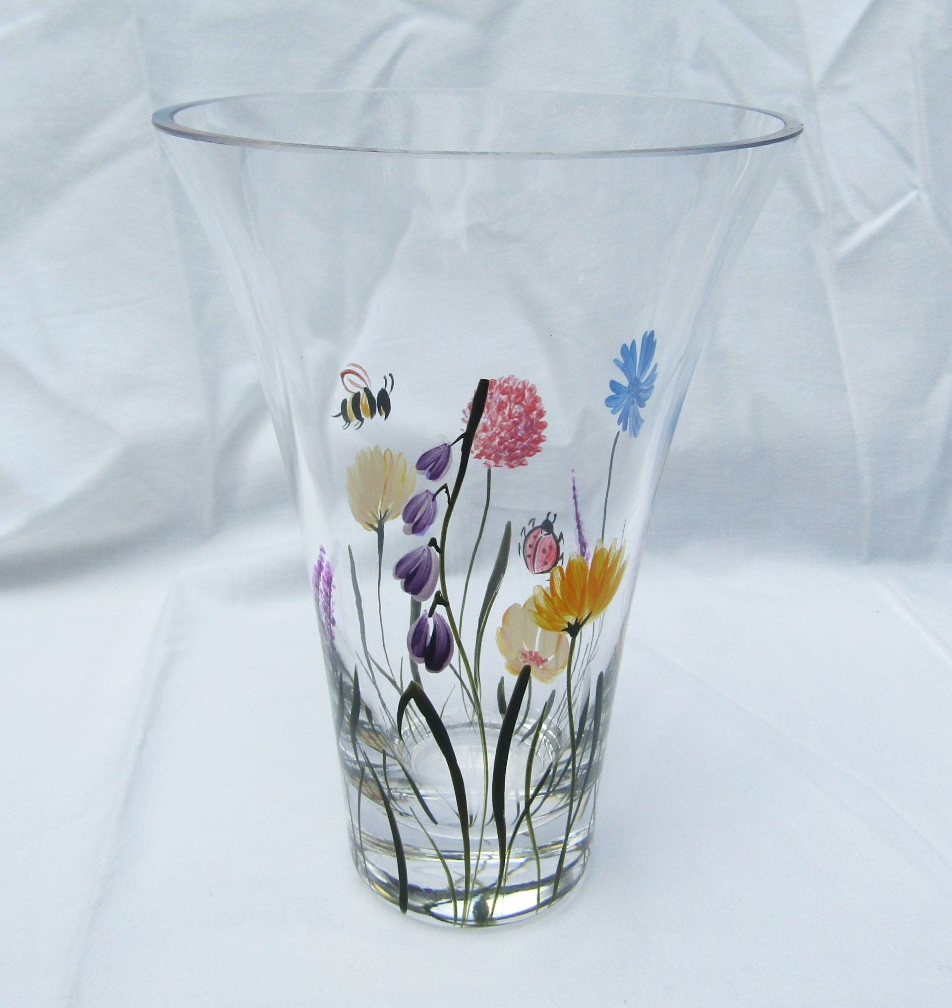 Bees and Ladybirds Flare Vase 1