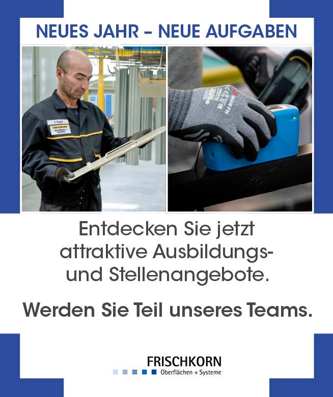 Zu den Stellenangeboten Aktuelle Stellenangebote im Unternehmen Frischkorn Oberflächen und Systeme in Ennepetal