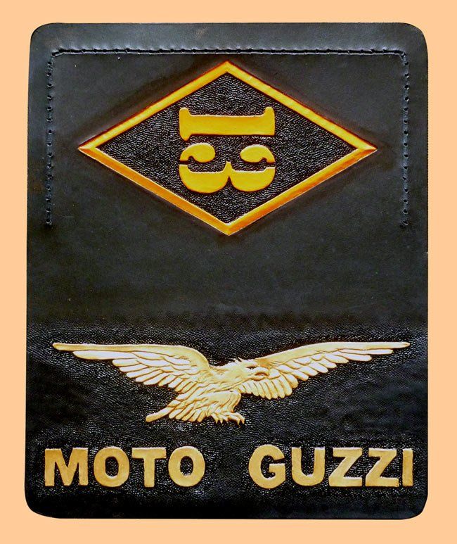 Brieftaschen-Hülle punziert und gefärbt, fertig zum vernähen