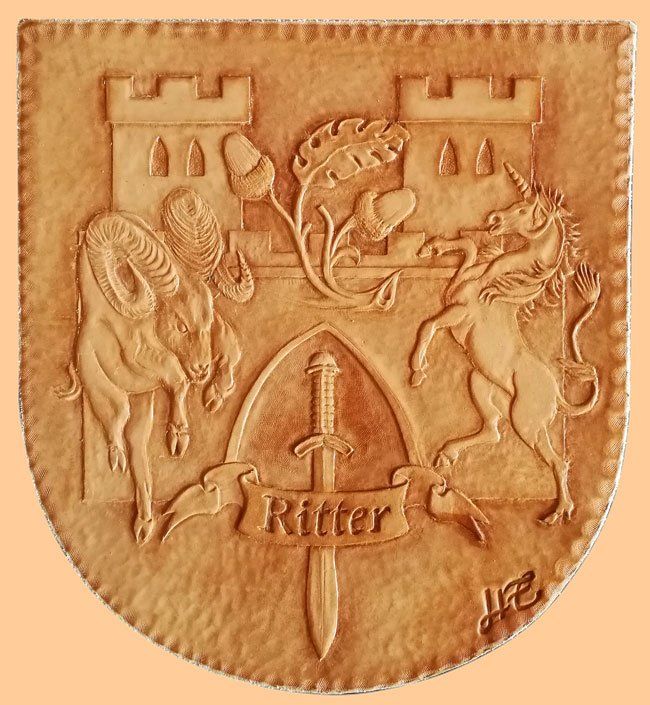 Familien Wappen punziert