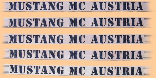 Motorrad-Cub Gürtel MC-Schrift in Serie