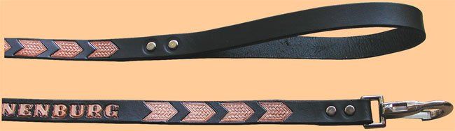 Hundeleinen kunstvoll punziert und verarbeitet