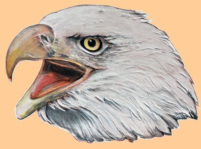 Punzierung Adlerkopf fotorealistisch