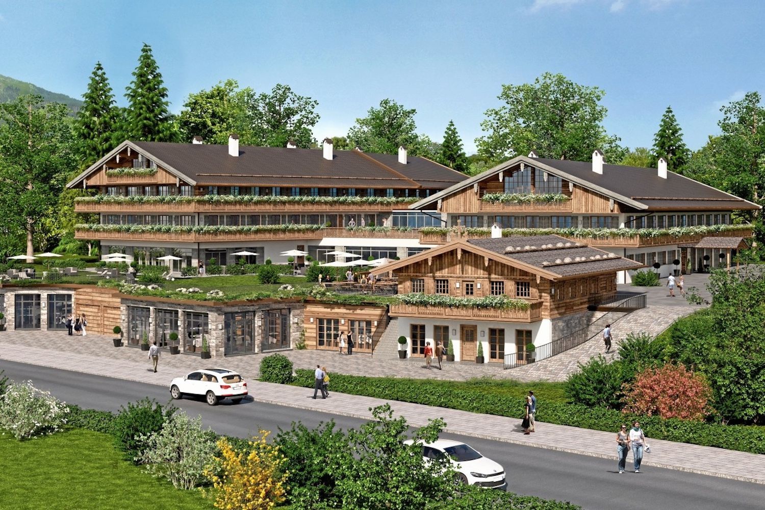 Projektvorschau weiser lighting Severins Resort Spa Tegernsee Aussenansicht Foto ©Tegernseer Grund Immobilien GmbH