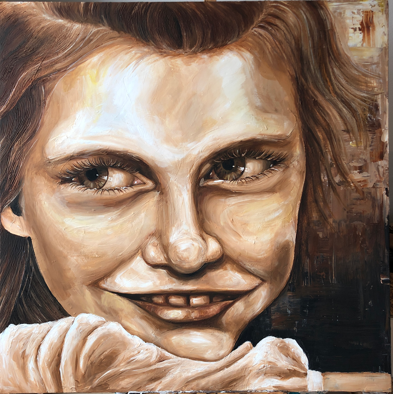 Arcy auf Leinwand Das kleine Mädchen quadratisch Annalena Storch