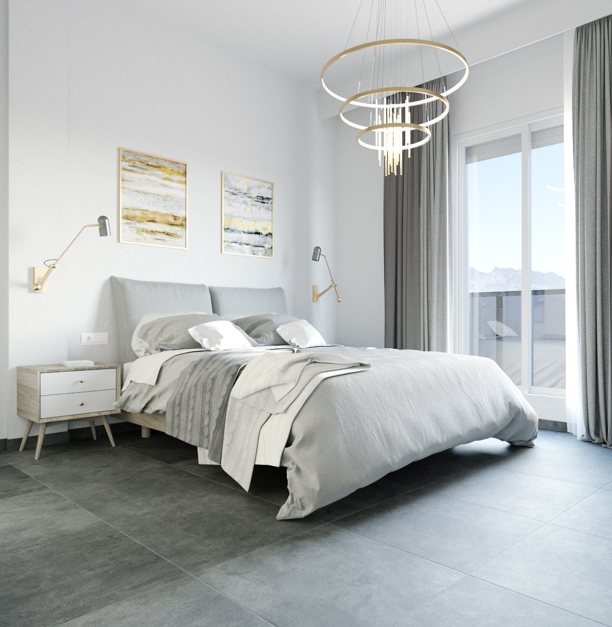 Estudio CGM render, infografía 3d,14 Dúplex y viviendas con local. Interior Roquetas de Mar, Almeria 1