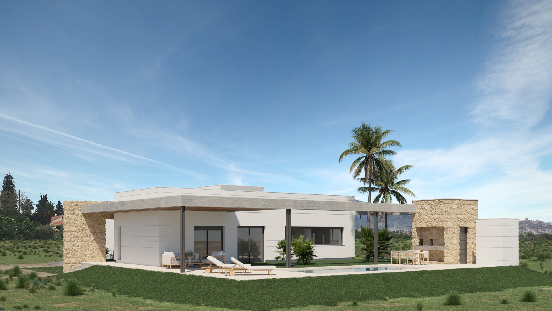 Estudio CGM render, infografía 3d, Exterior Lorca Huerta Murcia 1