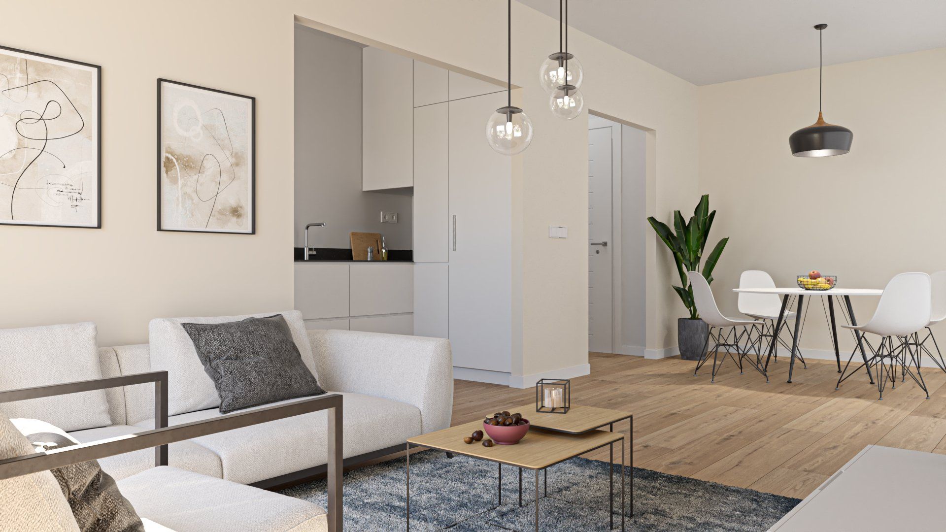 Estudio CGM render, infografía 3d, Interior Campanillas Málaga 2