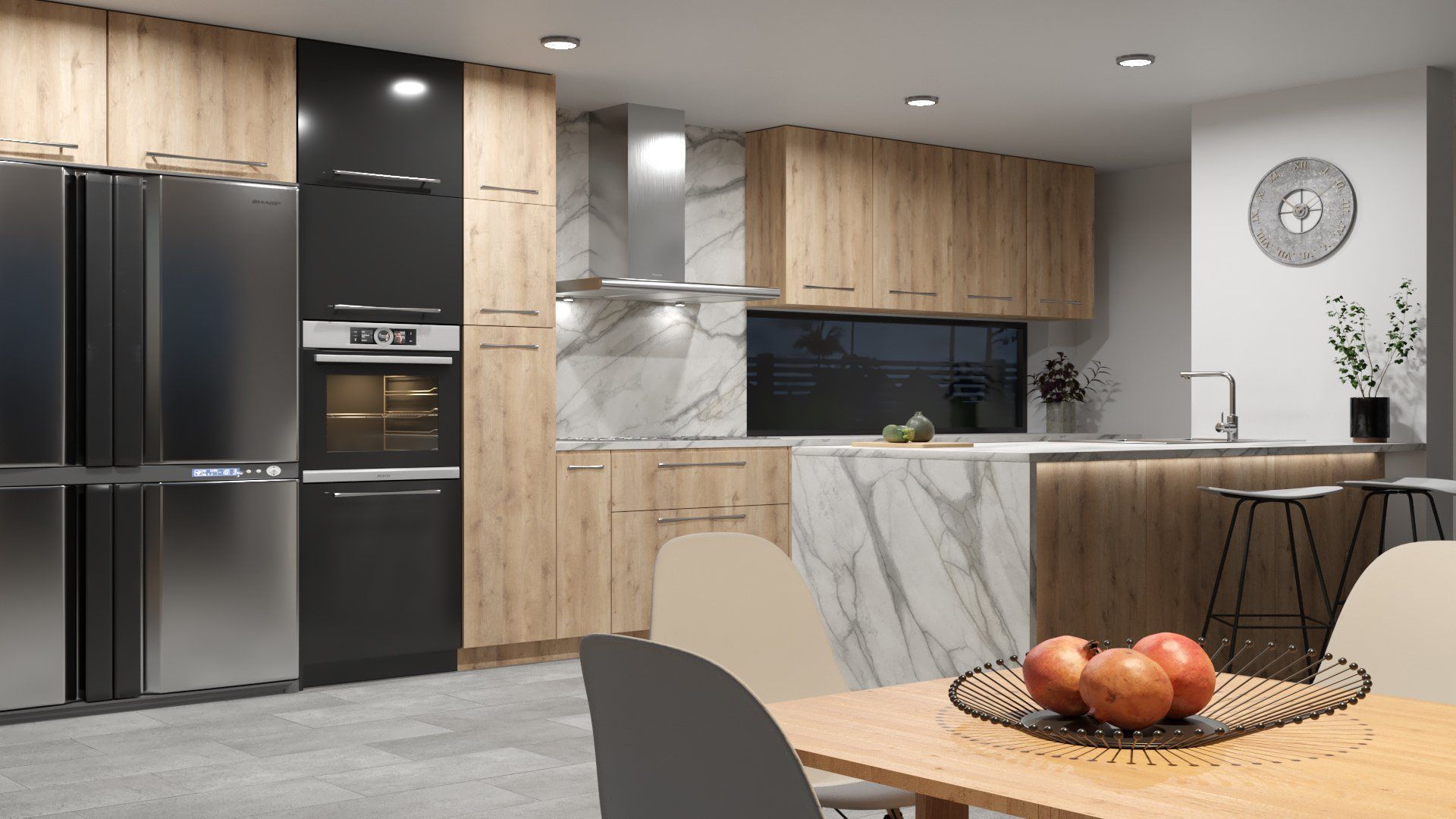 Estudio CGM render, infografía 3d, Interior Newman Brisbane Noche 2