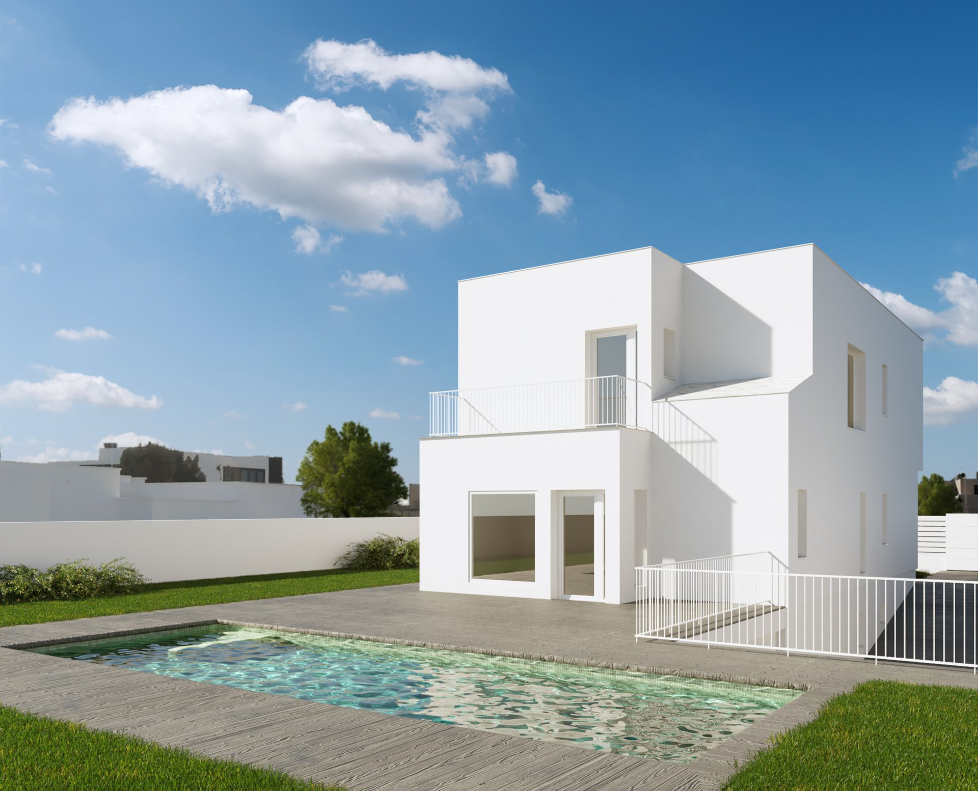 Estudio CGM render, infografía 3d, Exterior Almeria El Toyo 3
