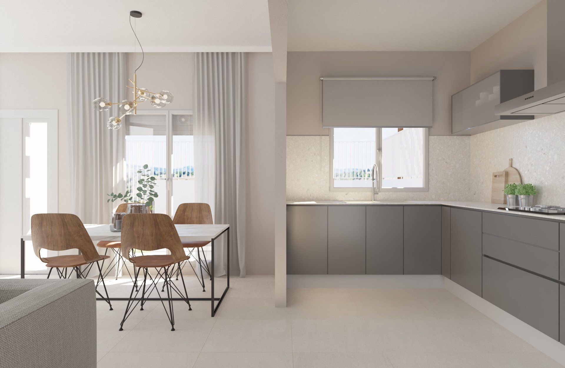 Estudio CGM render, infografía 3d, 4 viviendas La Alfoquía interiores 1