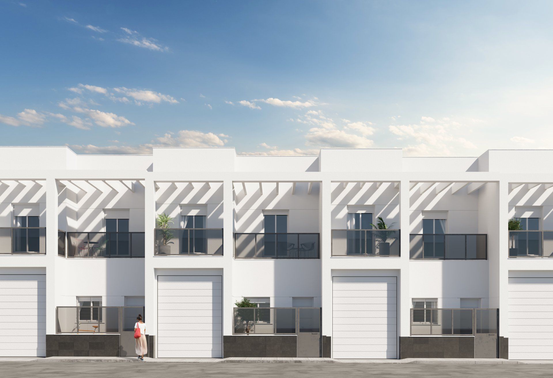 Estudio CGM render, infografía 3d,14 Dúplex y viviendas con local. Roquetas de Mar, Almeria 1