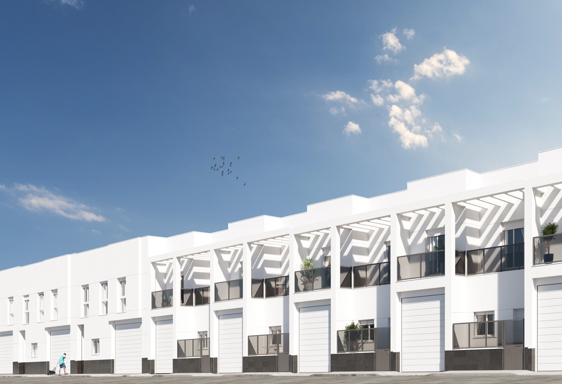 Estudio CGM render, infografía 3d,14 Dúplex y viviendas con local. Roquetas de Mar, Almeria 2