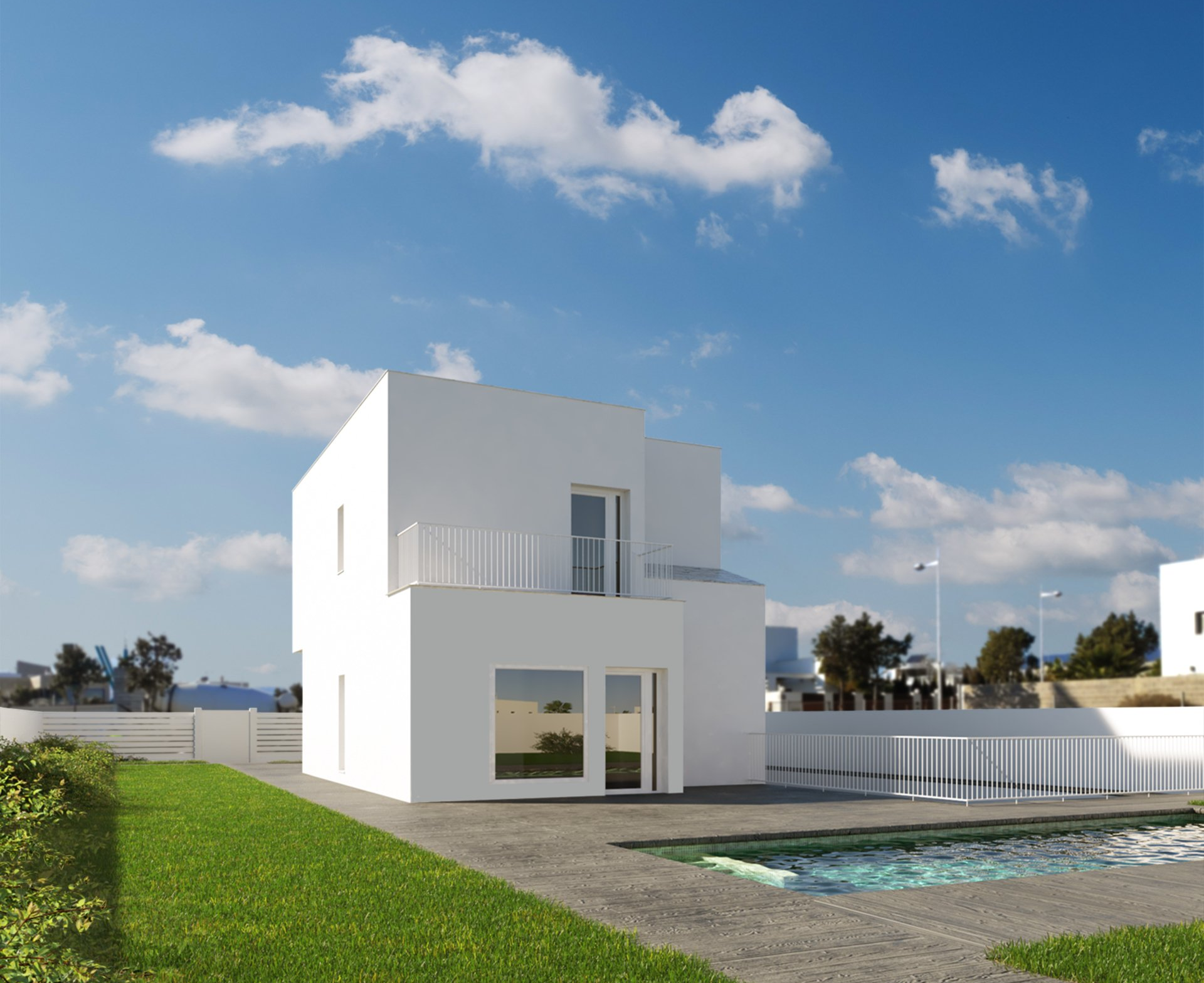 Estudio CGM render, infografía 3d, Exterior Almeria El Toyo 3