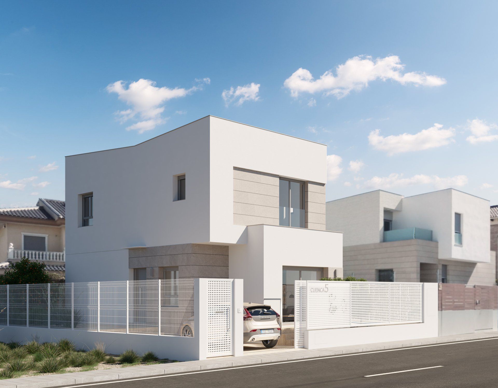 Estudio CGM render, infografía 3d, Exterior Viviendas Unifamiliar. Almoradí, Alicante