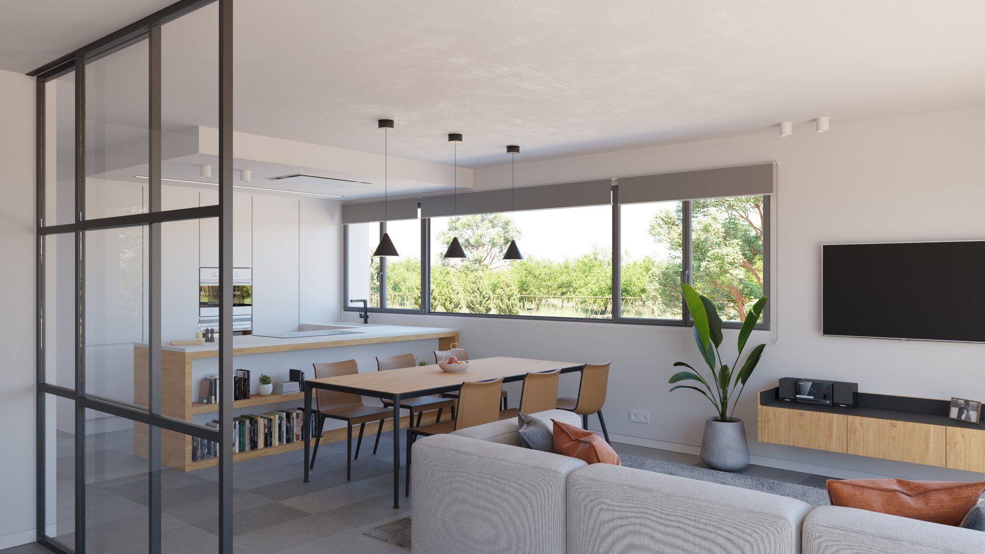 Estudio CGM render, infografía 3d, Interior Vivienda Rincón de Seca, Murcia