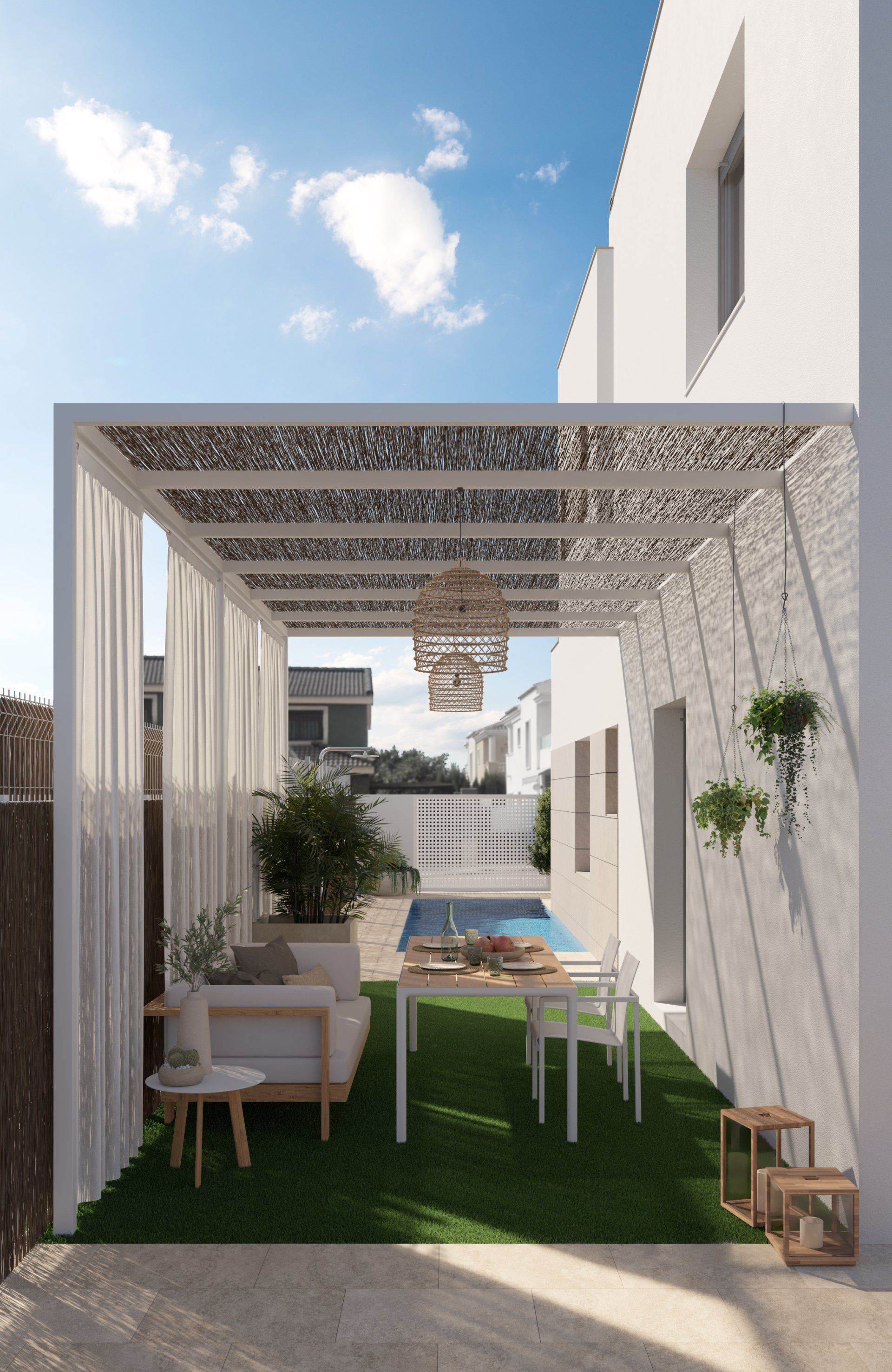 Estudio CGM render, infografía 3d, Exterior Viviendas Unifamiliar. Almoradí, Alicante 2