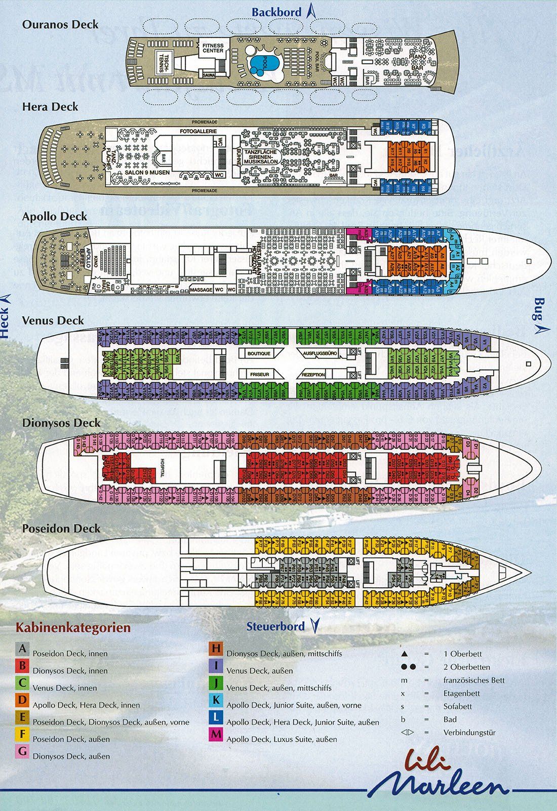 © Holiday Kreuzfahrten GmbH, Erkelenz (aus dem Katalog „Lili Marleen Kreuzfahrten 2006“) © Holiday Kreuzfahrten GmbH, Erkelenz (aus dem Katalog „Lili Marleen Kreuzfahrten 2006“)