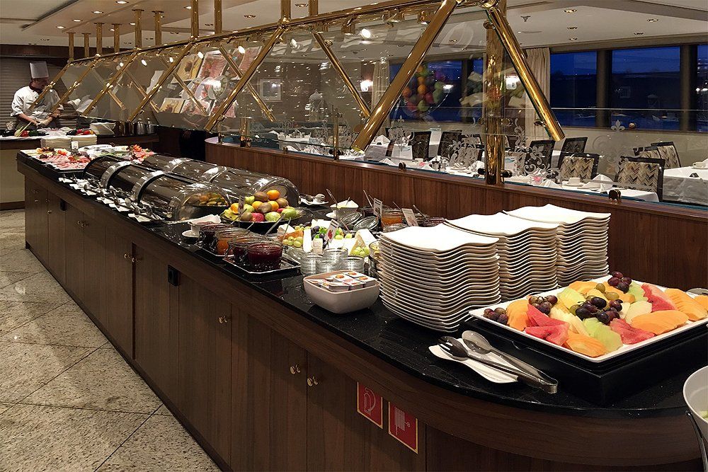 Das Frühstücksbuffet im Restaurant Vier Jahreszeiten der ANESHA