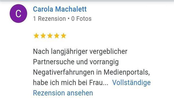 Bewertung Partnervermittlung
