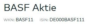 BASF Aktie WKN BASF Aktie WKN