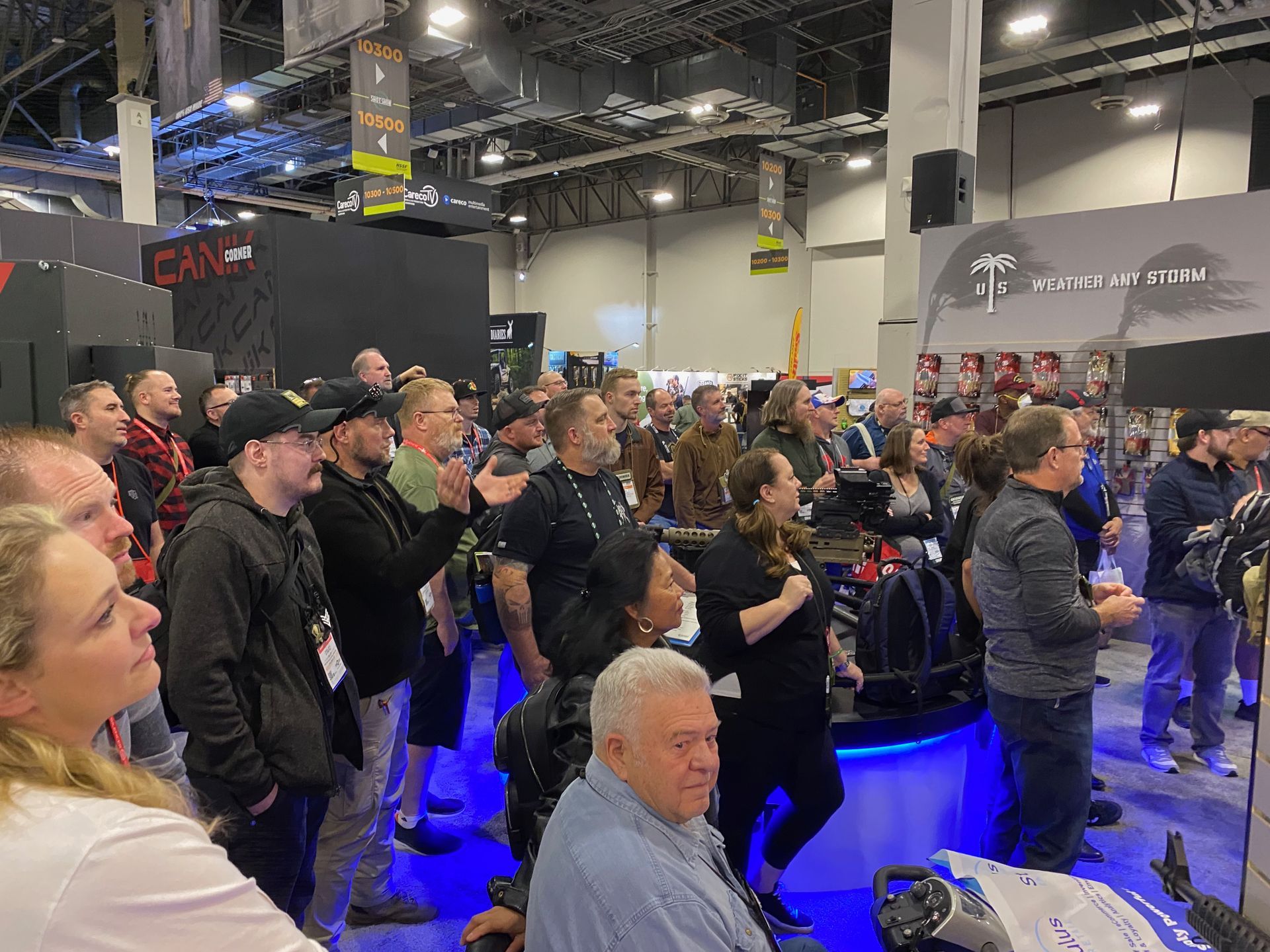 Picture of group at booth at 2023 SHOT Show