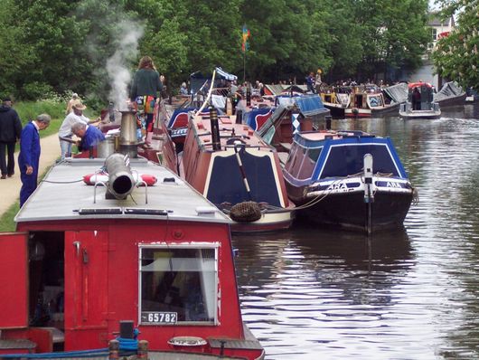 View of Rickmansworth Festival on the Grand Union Canal