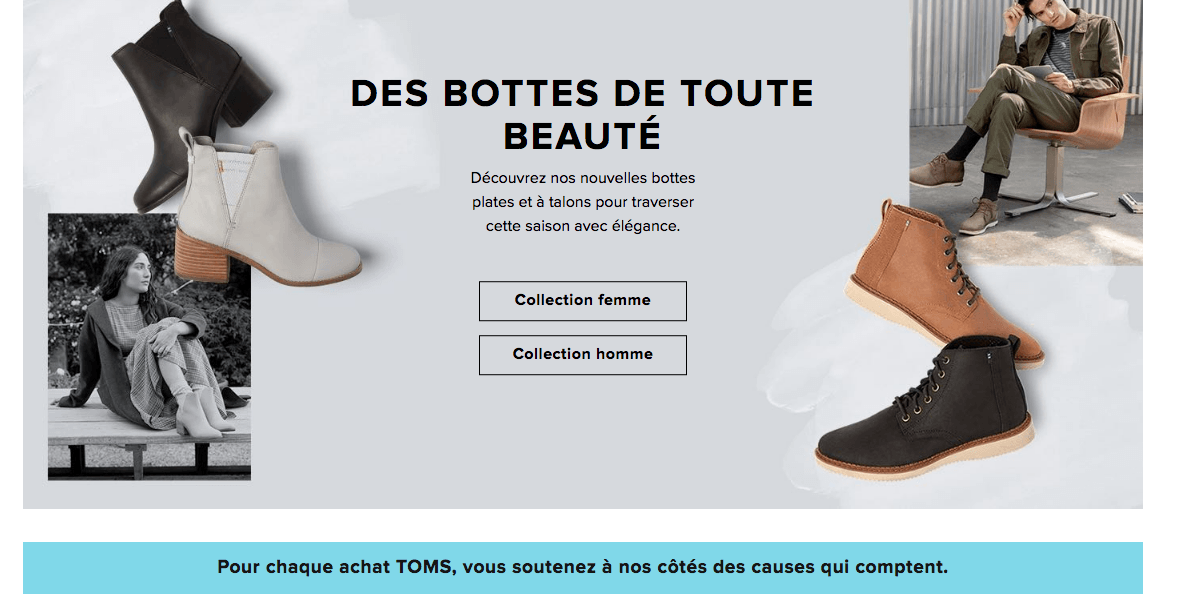 Extrait du site internet de TOM'S