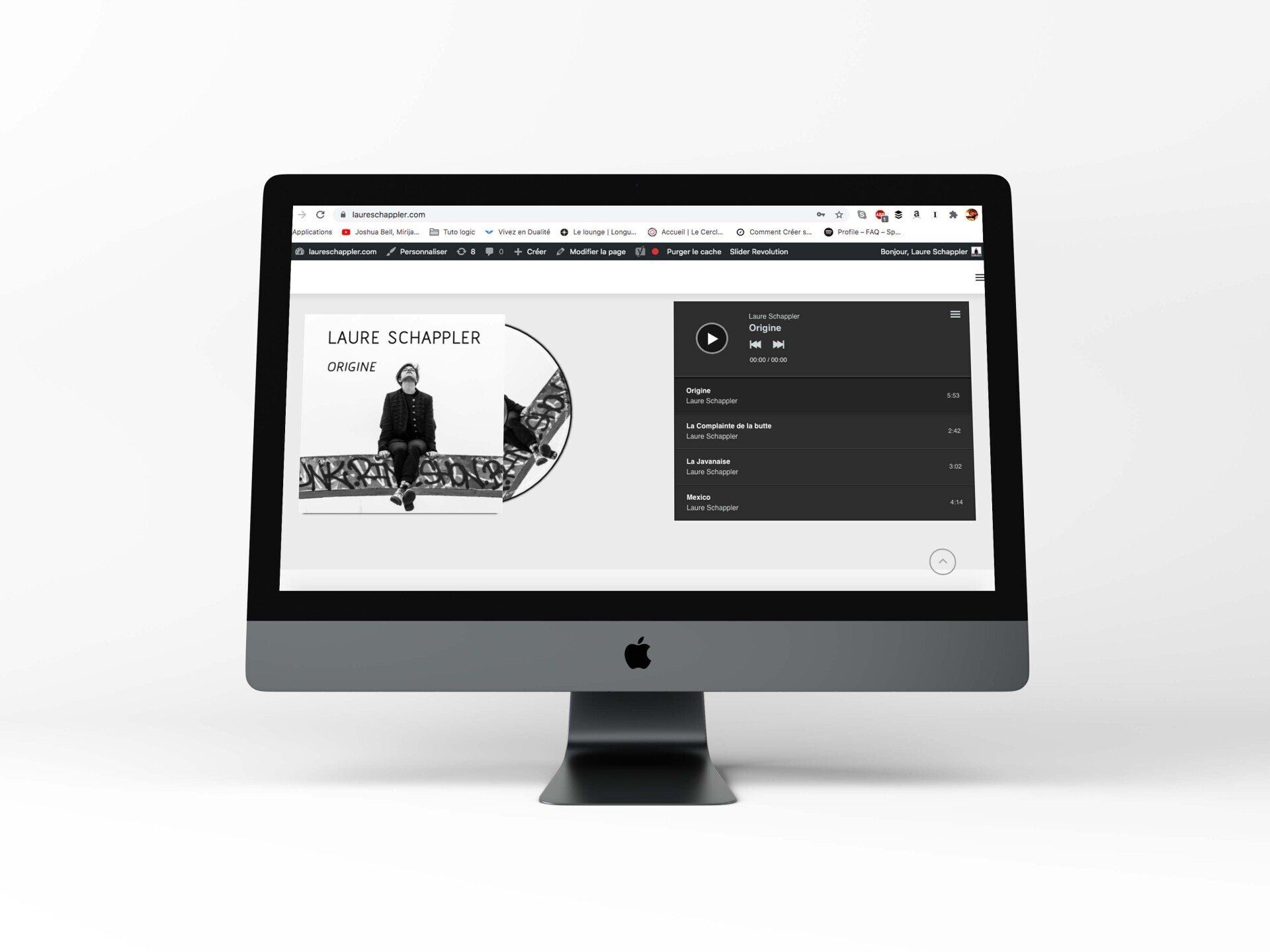 Visuel du site web de Laure Schappler créé par Rym Soussi