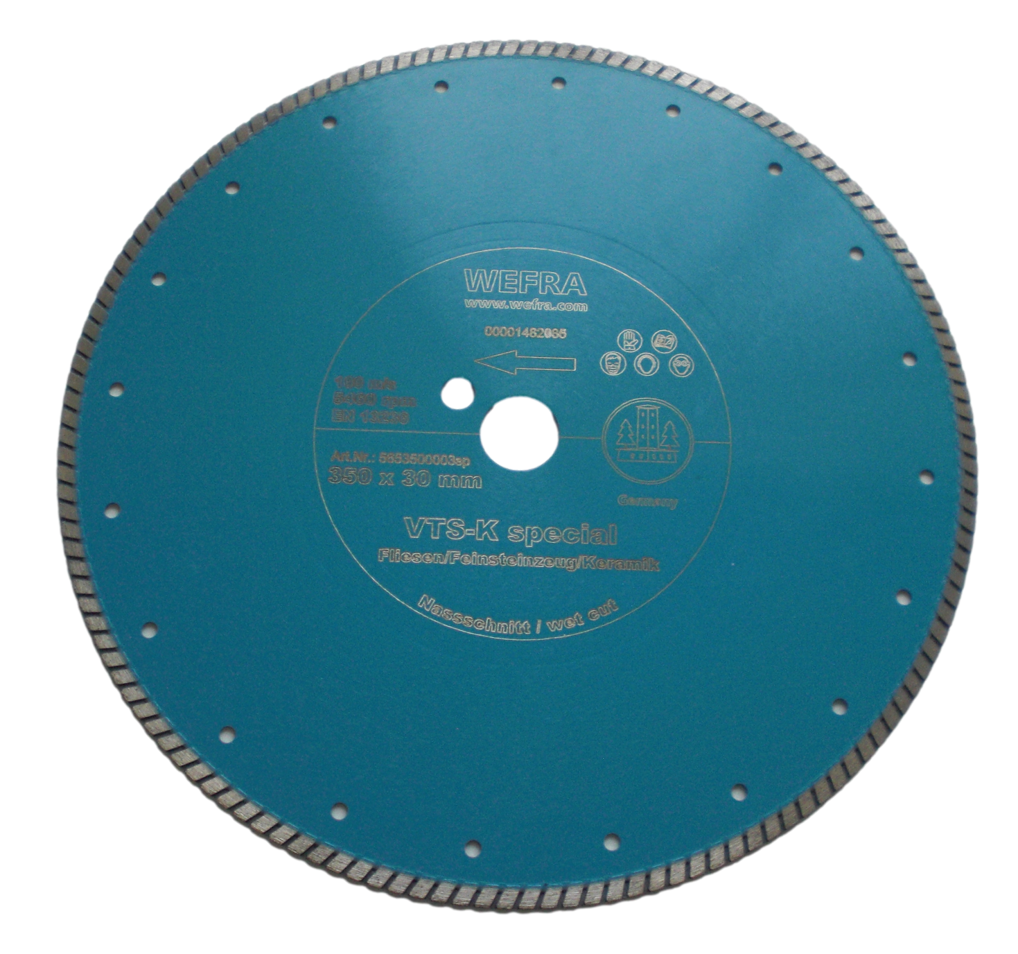 Die Vollkranzscheibe TURBO-TYPE Spezial (gesintert) liefern wir in Profiqualität für den Trocken- und Nassschnitt. Das Produkt schneidet Fliesen, Feinsteinzeug, Keramik, Granite und dünne Natursteinplatten. Sie erhalten einen schnelle und präzise Schnitte mit sauberen Schnittkanten bei einer hohen Standzeit.
Einsatzgebiet
Fliesen, Feinsteinzeug, Keramik, Granite und dünne Natursteinplatten