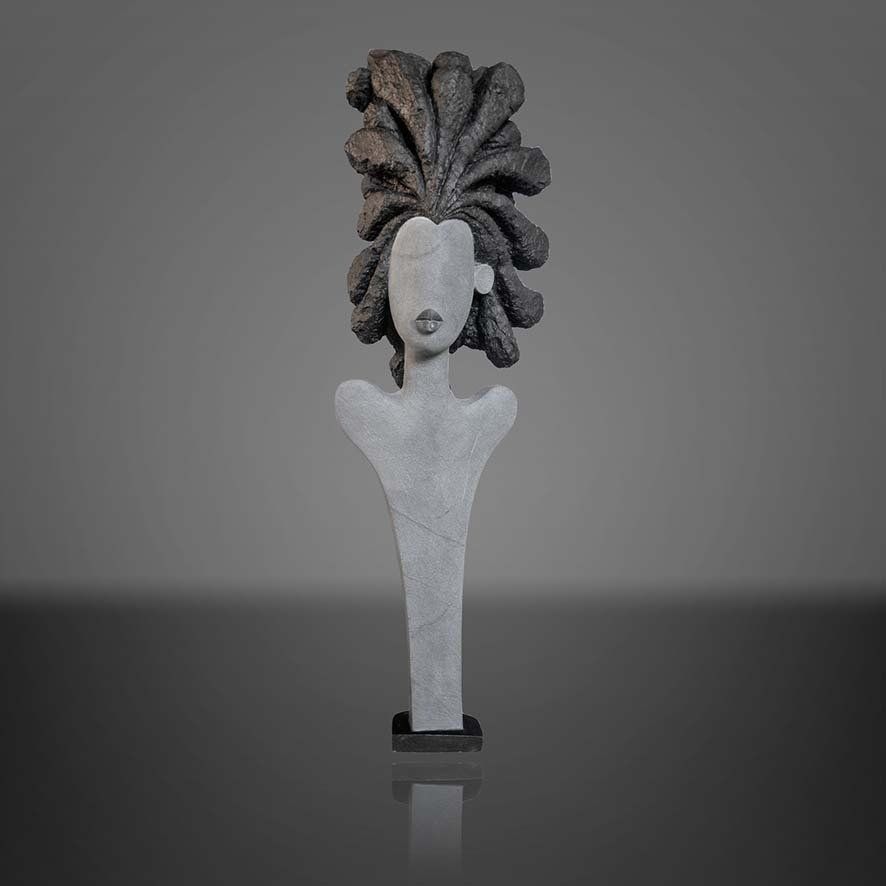 Shona Art Manuel Mutizwa-Funky Haired Girl