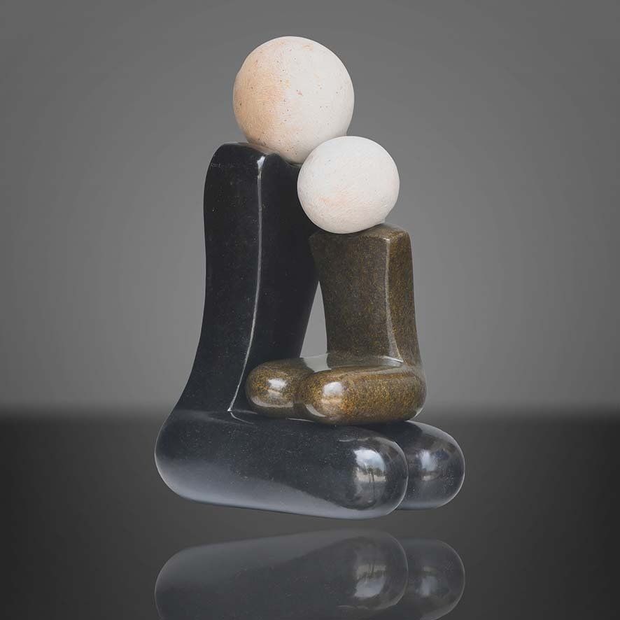 Shona Skulptur Manuel Mutizwa-Mother & Child
