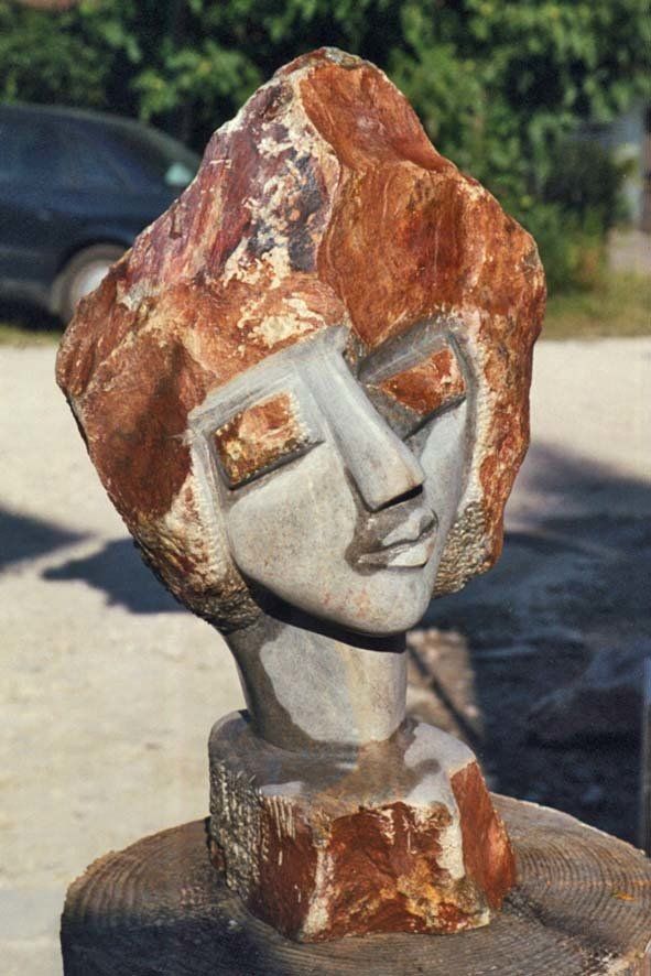 Teilnehmerskulptur Into Africa Bildhauerkurs in Wernsbach