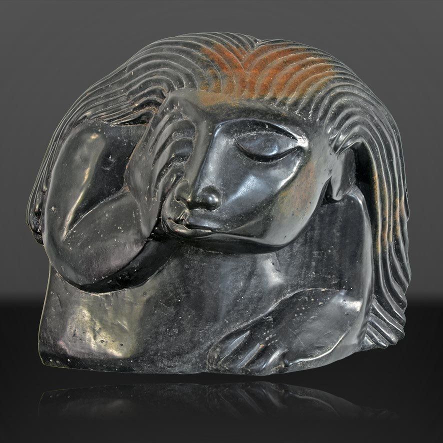 Shona Art - Joseph Ndandarika-Sad Woman