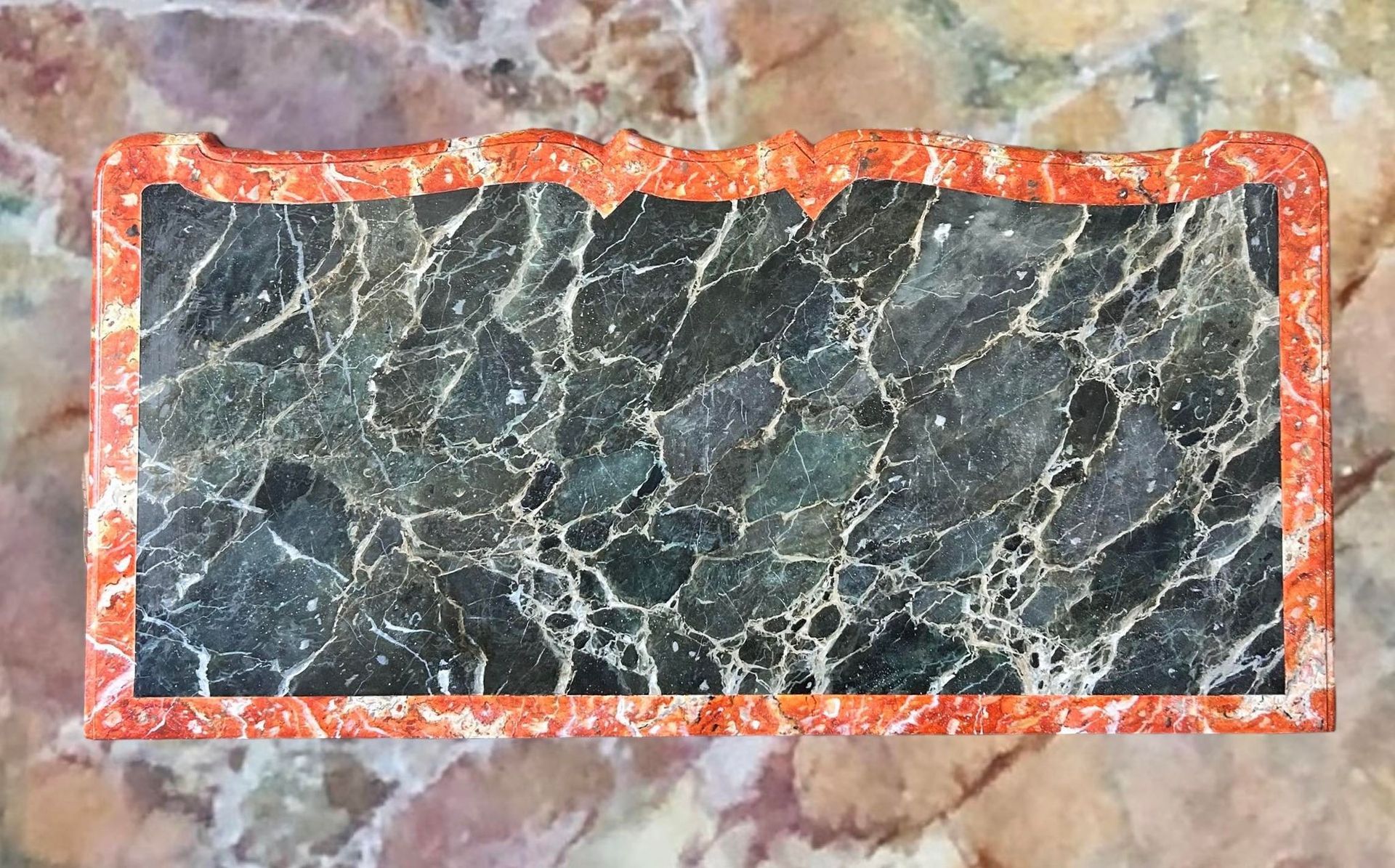 Faux marbres Vert de mer et Rouge du Languedoc