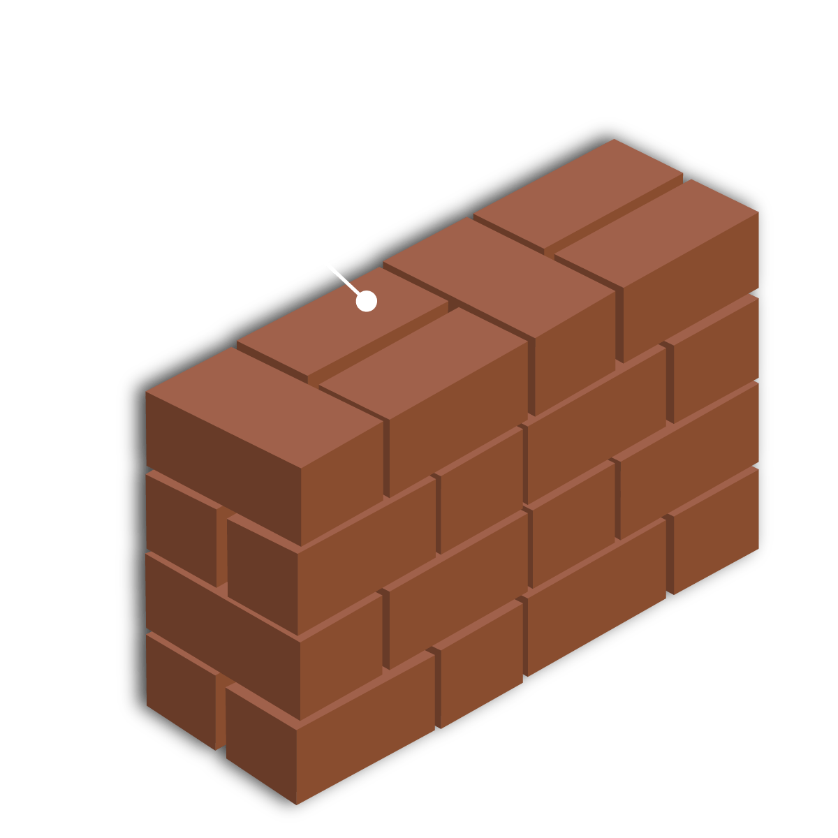 Diagram showing features of a Solid Wall brick pattern
