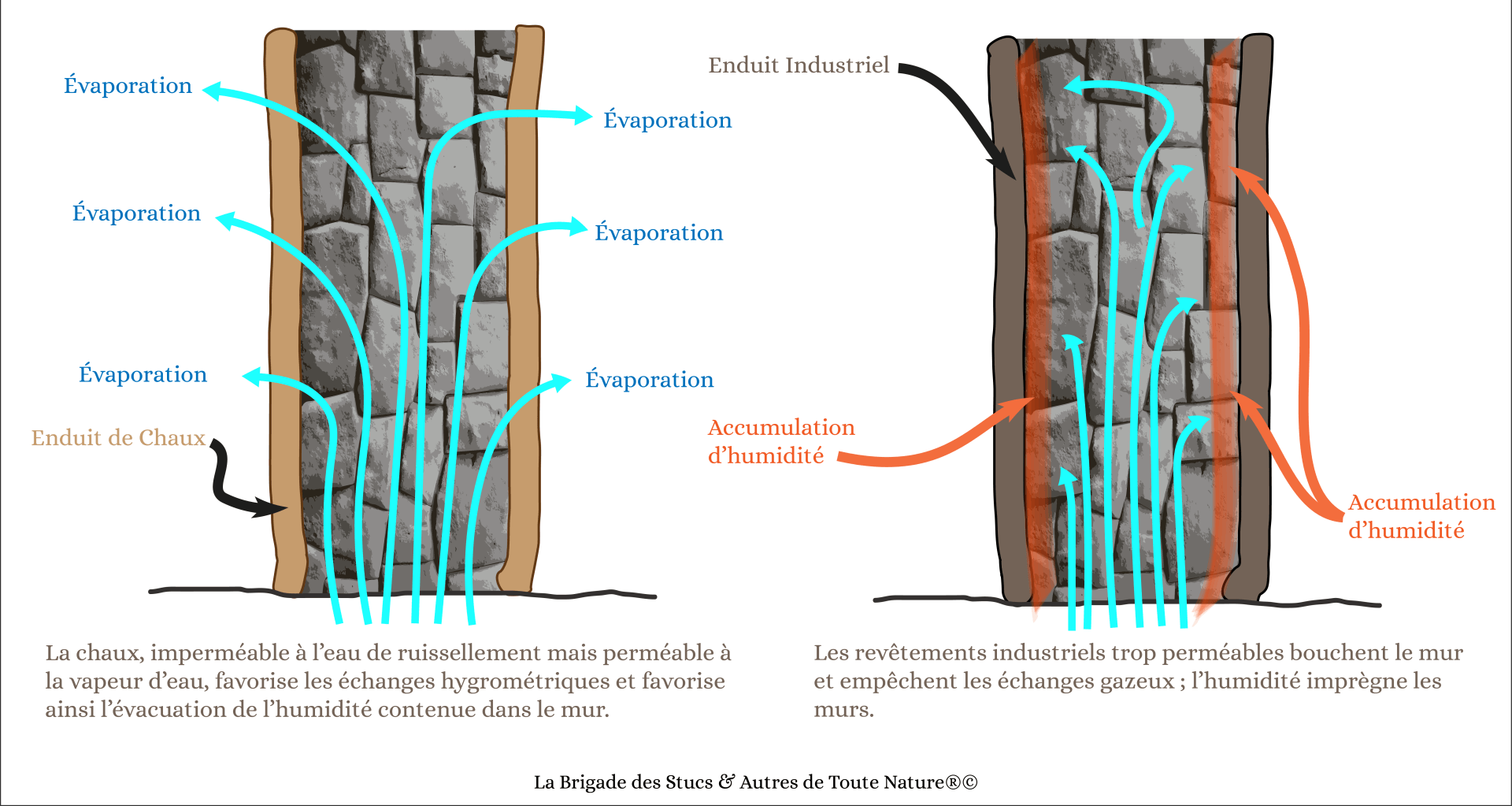 Schéma Propriétés physico_chimiques de la chaux