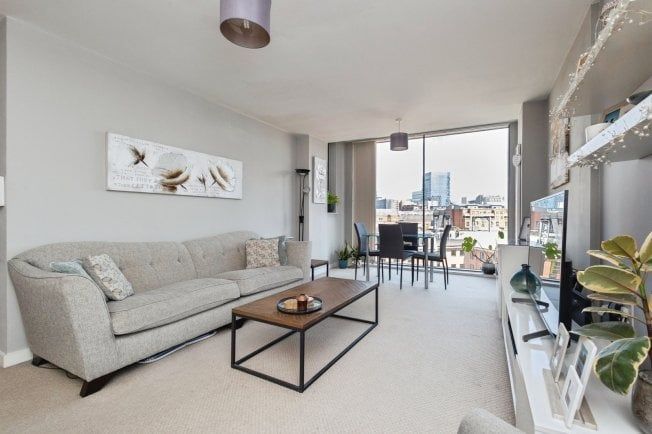 Modern Manchester apartment living room โ developer support services