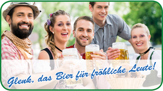 Glenk, das Bier für fröhliche Leute!