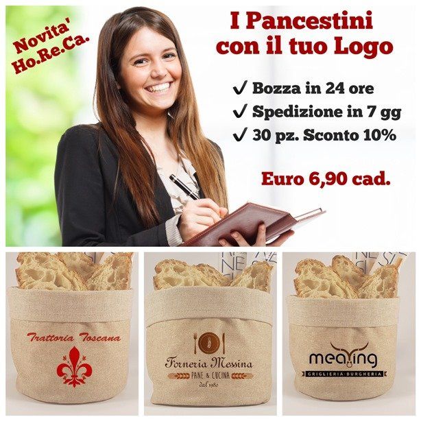 Cestini porta pane personalizzati