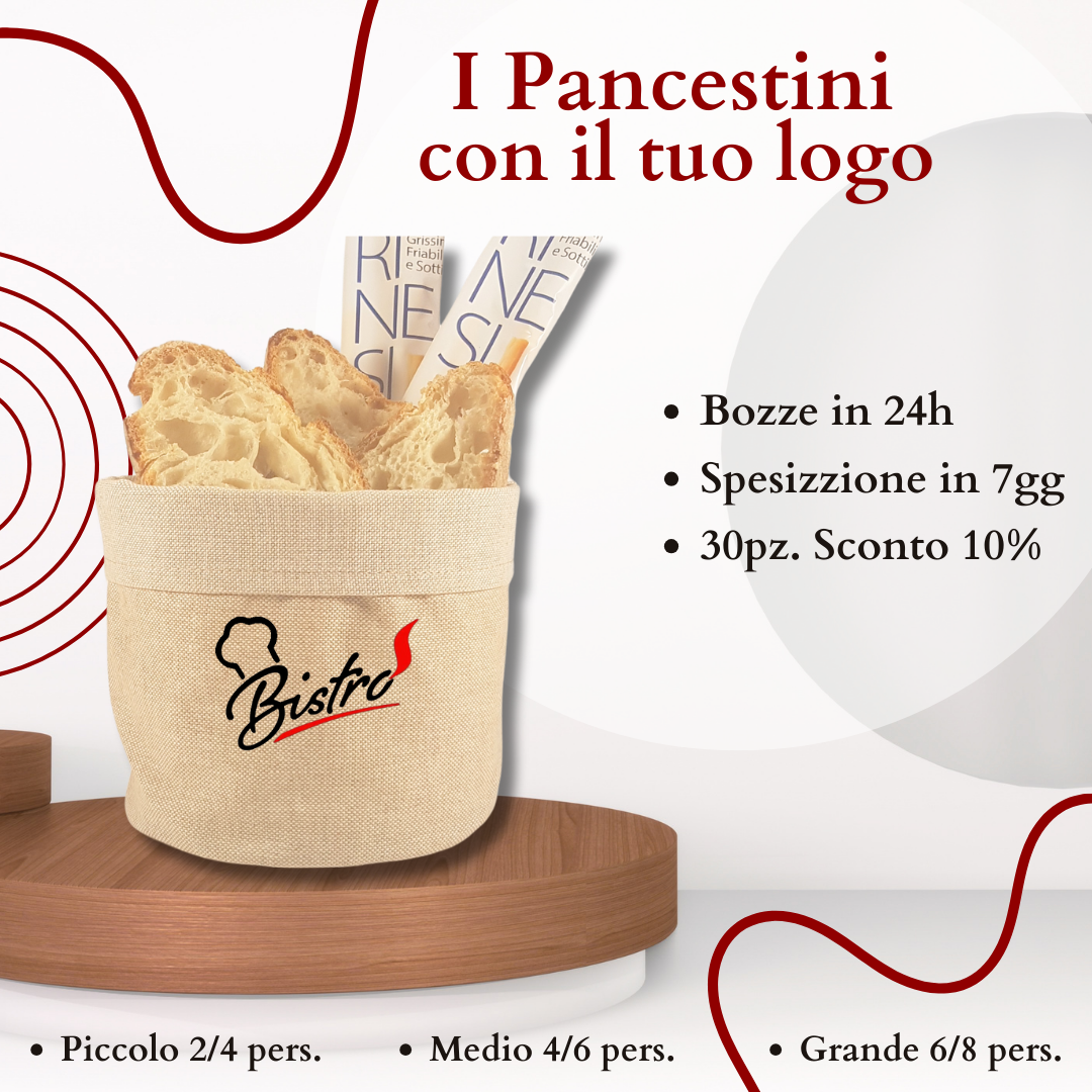 Cestini portapane in stoffa personalizzati