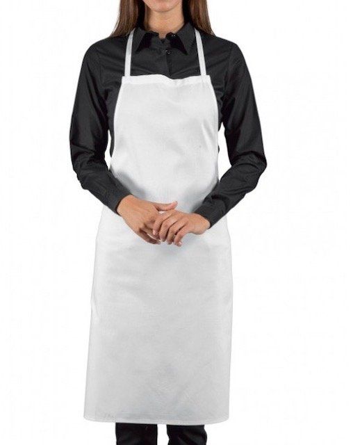 Grembiule pettorina bianco personalizzato