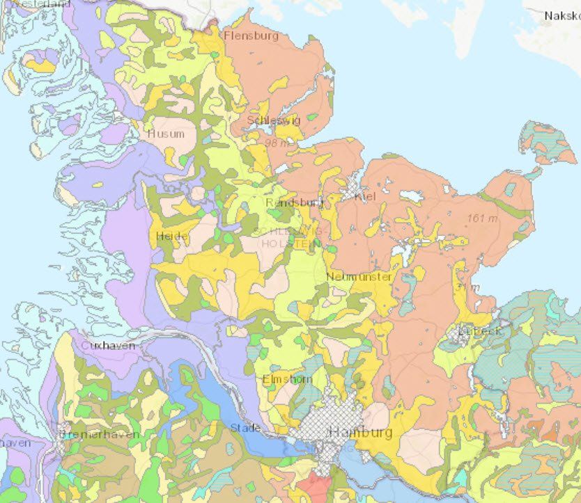 Trüffelanbauflächen in Schleswig Holstein aus Bodenkarten heraus noch nicht ermittelbar