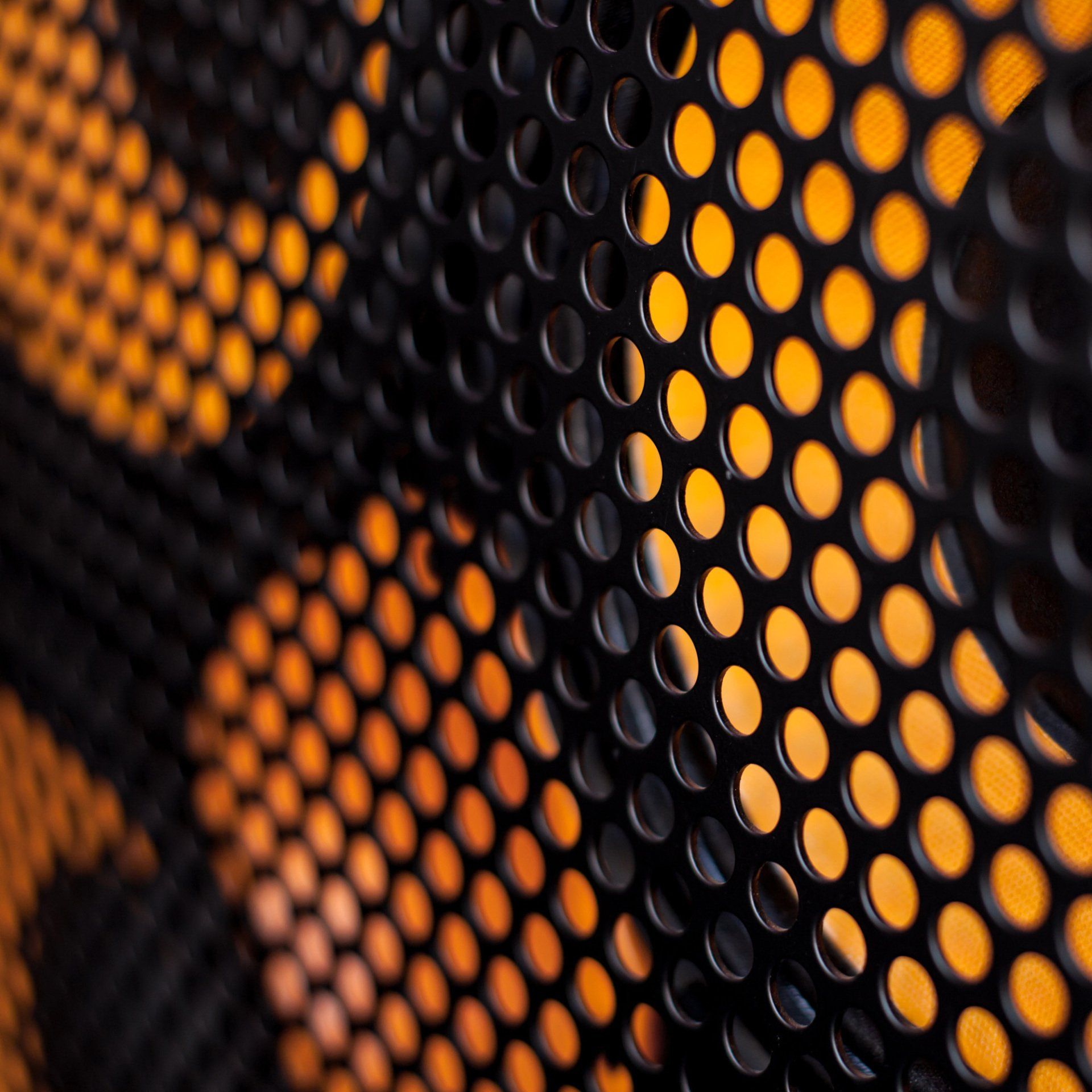 Sound speaker system with orange lighting