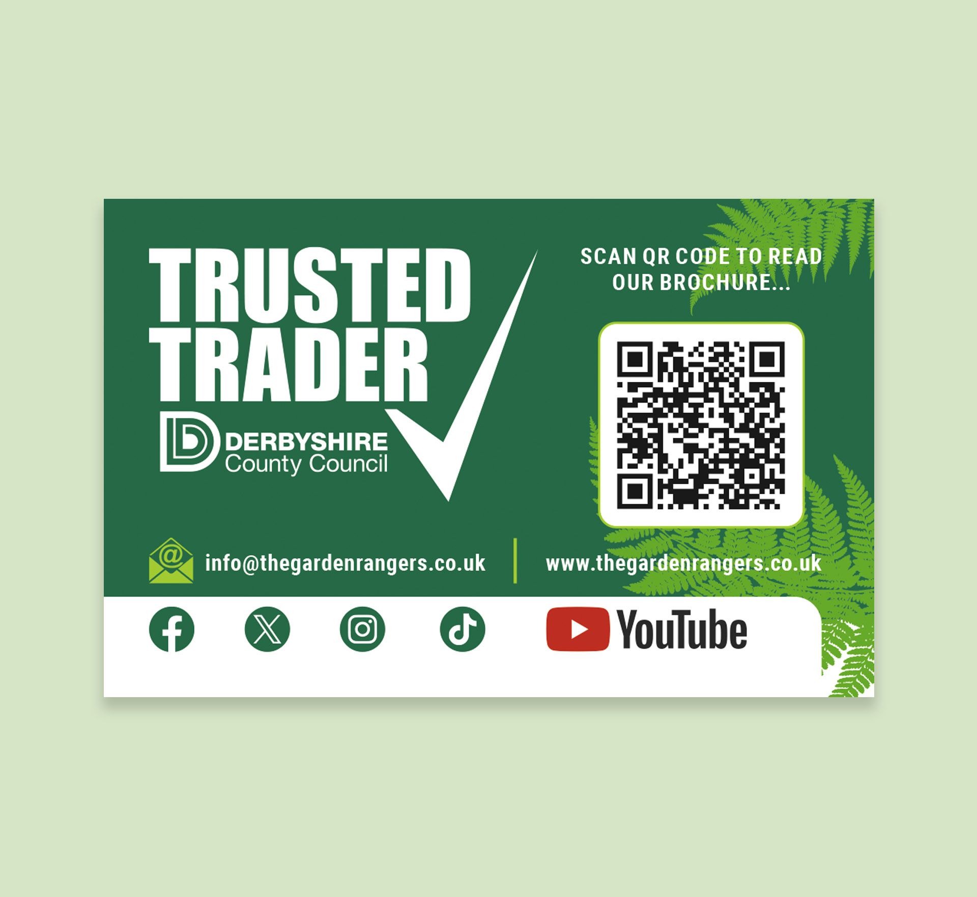 The Graden Rangers new business card design back