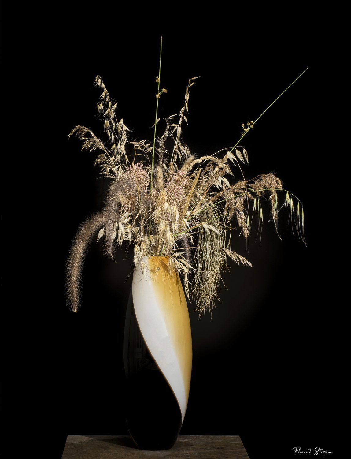 Composition florale Ying-yang, Florent Stepin, Algarve, Portugal.