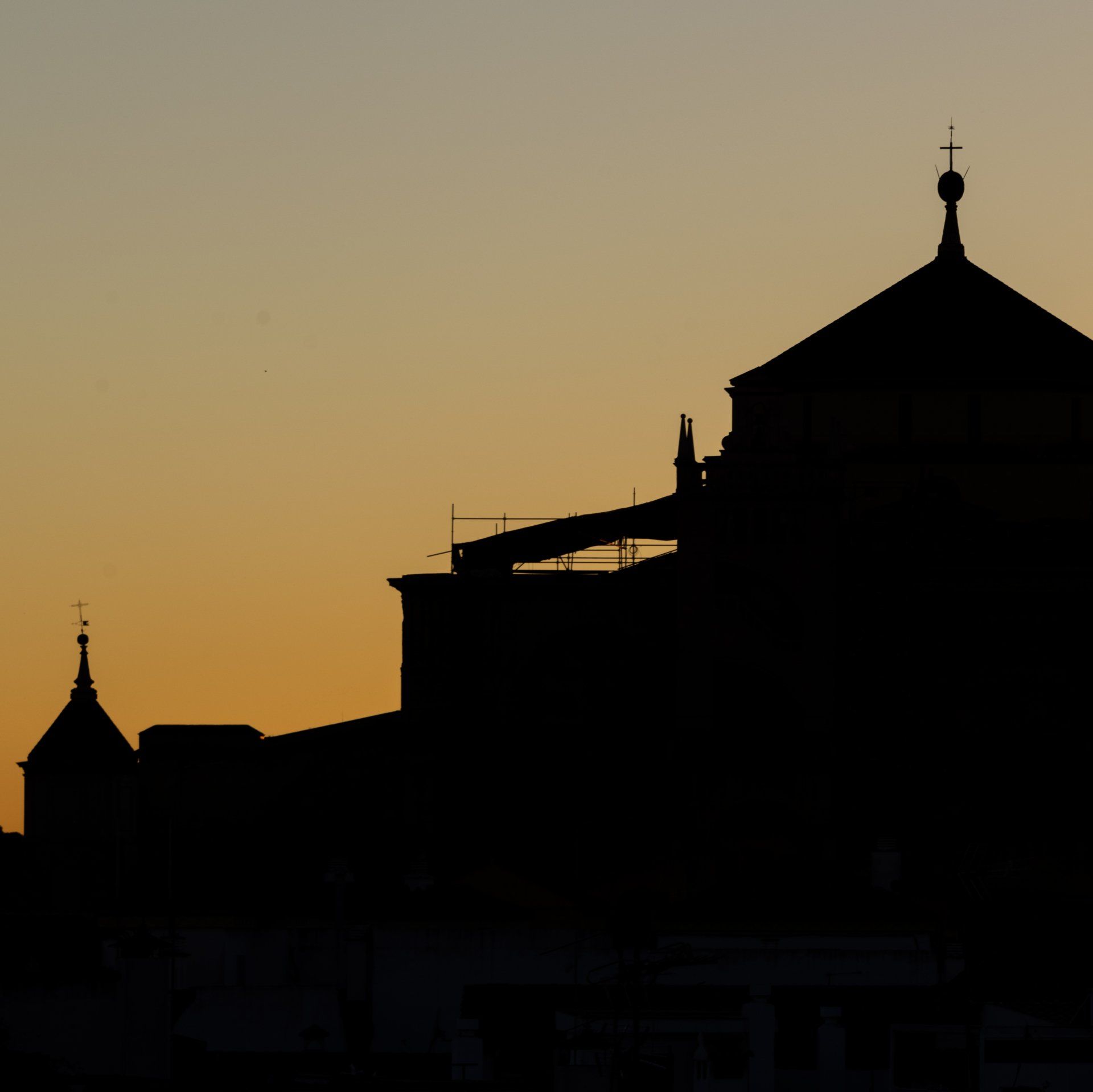 coucher de soleil sur la Mezquita, Cordoue, Andalousie